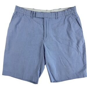 Polo Ralph Lauren Chambray Shorts Men's 34‎ (READ) Light Blue Flat Front 10"